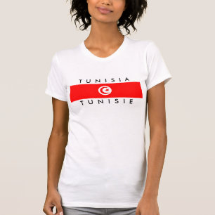 T-shirt symbole de texte du nom de l'indicateur de pays de