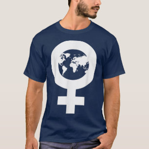 T-shirt Symbole de Vénus Feminisme Égalité Femmes Carte du