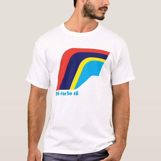 T-shirt Symbole de voiture du rallye Turbo Peugeot 205 (Devant)