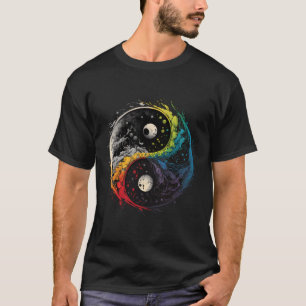T-shirt Symbole de Yin Yang Taoïsme coloré sur Zen Taijitu