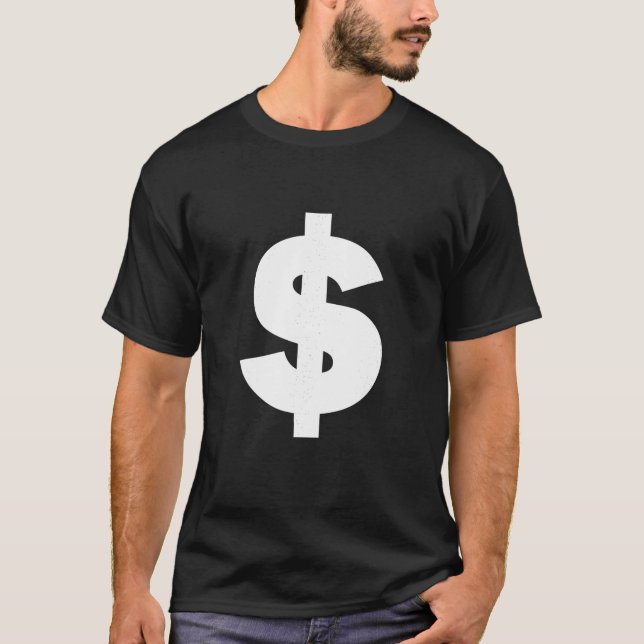 T-shirt Symbole Dollar argent comptant dollars symbole tee (Devant)