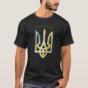 T-shirt Symbole drapeau Pro Ukraine Support Trident Ukrain