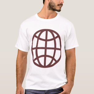 T-shirt Symbole du Globe - Marron foncé