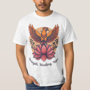 T-shirt Symbole du Lotus Phoenix - Force, guérison, Espoir