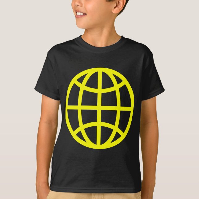 T-shirt Symbole du monde - Jaune (Devant)
