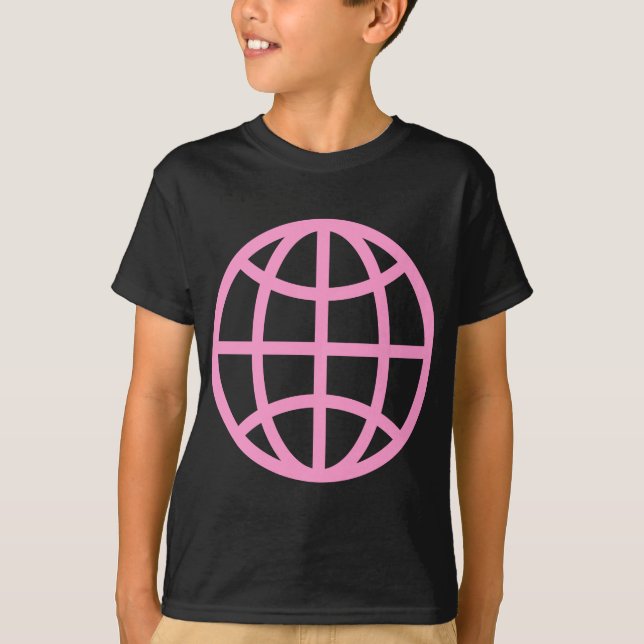 T-shirt Symbole du monde - rose (Devant)