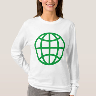 T-shirt Symbole du monde - Vert d'herbe