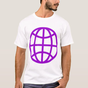 T-shirt Symbole du monde - violet