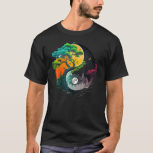 T-shirt Symbole du taoïsme de la nature Yin Yang sur Zen T