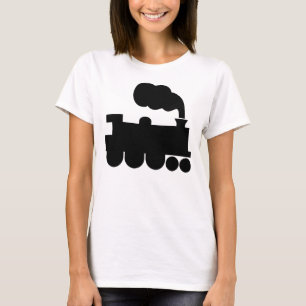 T-shirt Symbole du train à vapeur - Noir