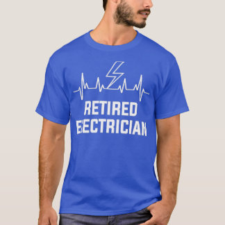 T-shirt Symbole électricien à la retraite amusant retraite
