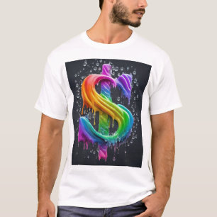 T-shirt "Symbole en dollars gras - Embrasser le flair fina