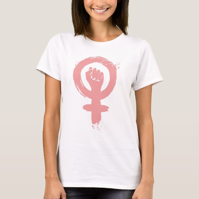 T-shirt SYMBOLE FÉMININ PREMIER POINTE Justice sociale (Devant)