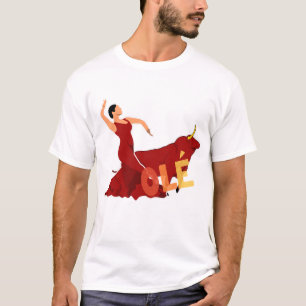 T-shirt Symbole flamenco avec Bull et Bold Olé