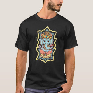 T-shirt Symbole Ganesh Yoga Hindou Eléphant Hommes Femmes
