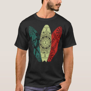 T-shirt Symbole Gemini Zodiac Surfboard Horoscope