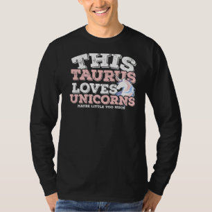 T-shirt Symbole Horoscope Zodiaque Taurus Aime Les Unicorn