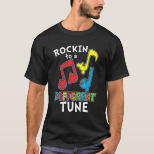 T-shirt Symbole infini de l'autisme rockin à un rythme dif