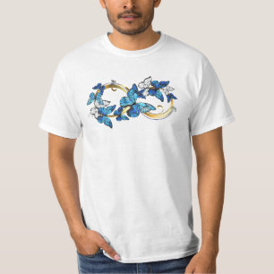 T-shirt Symbole infini de papillons Morpho bleus