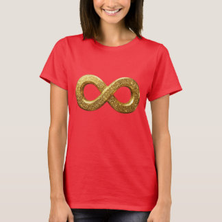T-Shirt Symbole Infini Or Scintillant