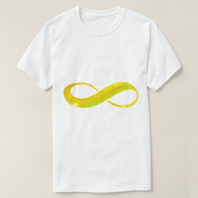 T-shirt Symbole jaune d'or INFINITÉ Neurodiversité Auti (Design devant)