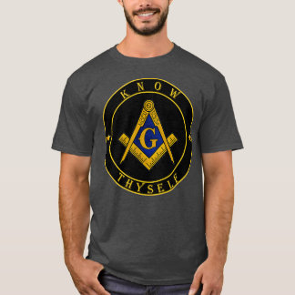 T-shirt Symbole maçonnique Connais-toi Maître Mason lodge
