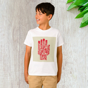 T-shirt Symbole Médical Main Rouge Soins de Santé