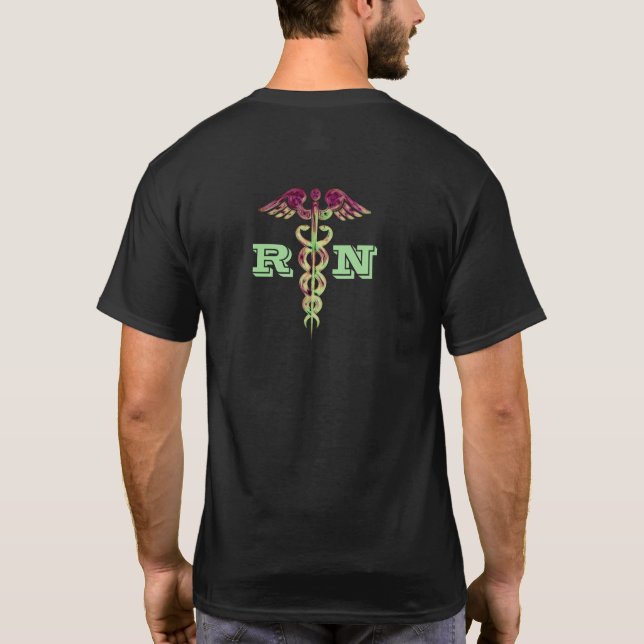 T-shirt Symbole Médicale de cathéréée RN pour hommes (Dos)