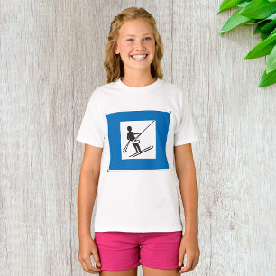 T-shirt Symbole minimaliste de la remontée mécanique avec 