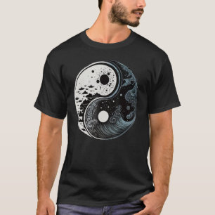 T-shirt Symbole minimaliste du taoïsme Yin Yang sur Simple