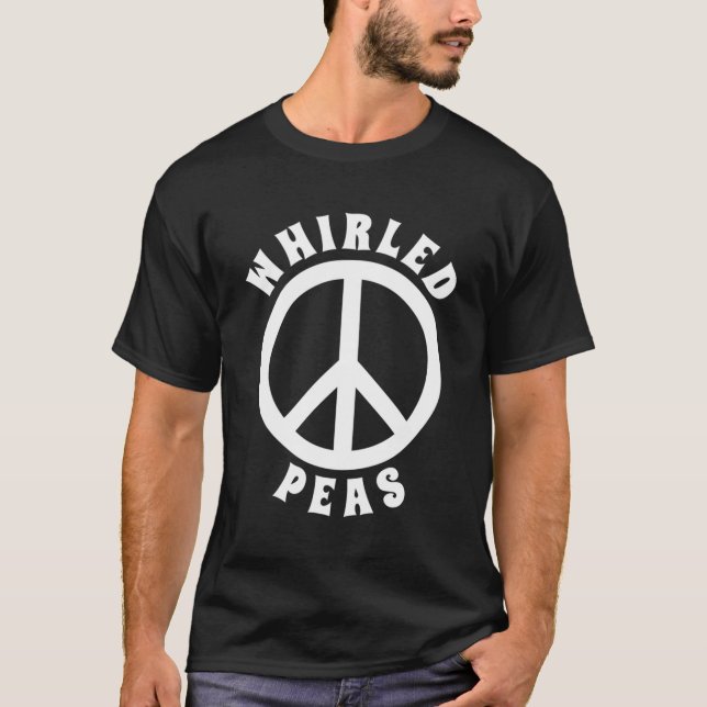 T-shirt Symbole mondial de la paix des pois tourbillonnés (Devant)