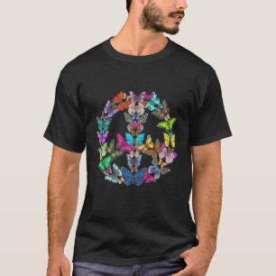 T-shirt Symbole Mondial de la Paix Papillons 60S Les année