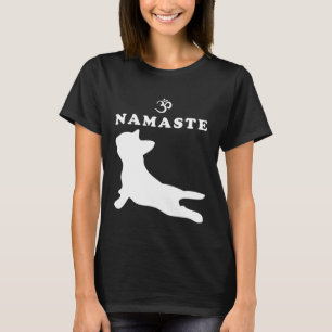 T-shirt Symbole Namaste Om Chien Français Yoga Pour Femmes