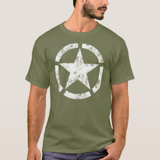 T-shirt Symbole national cassé affligé d'étoile d'anneau