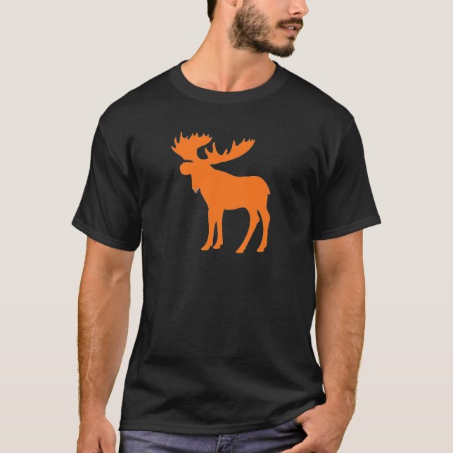 T-shirt Symbole orange simple d'orignaux (Devant)
