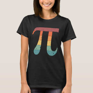 T-shirt Symbole Pi Coloré Retro vintage Mathématique