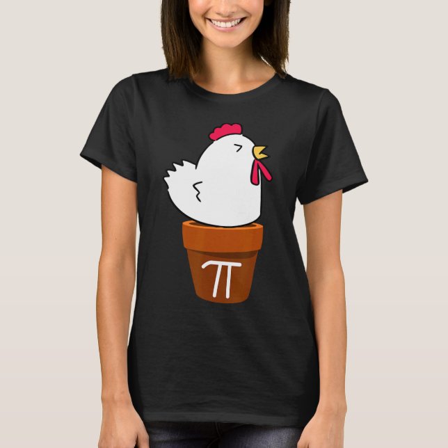 T-shirt Symbole Pi de Poulet Cute Pot Pie Funny Math Pun (Devant)