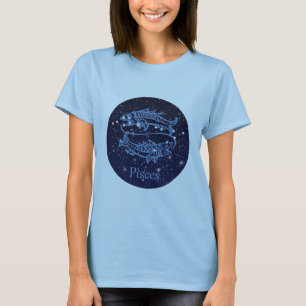 T-shirt Symbole Poissons Constellation et Zodiaque avec ét