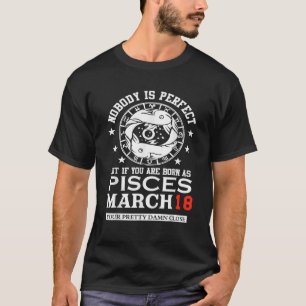 T-shirt Symbole Poissons Zodiac Mars 18 Pour Femmes Hommes
