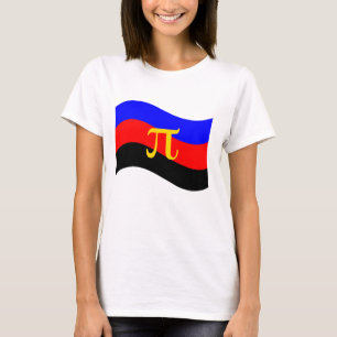 T-shirt Symbole polyamory de la fierté drapeau ondulé