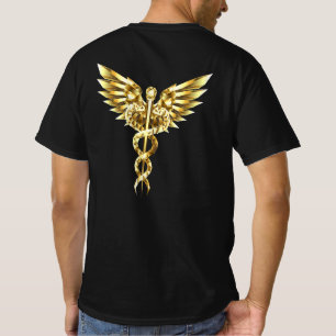 T-shirt Symbole Polygonal Or Caduceus