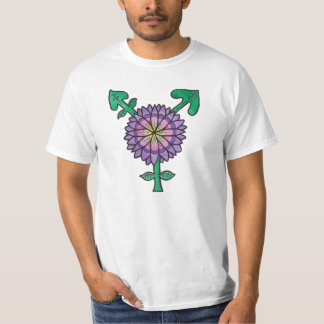 T-shirt Symbole pourpre de transsexuel de fleur