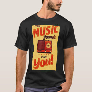 T-shirt Symbole publicitaire rétro Musique Vintage Old Sch