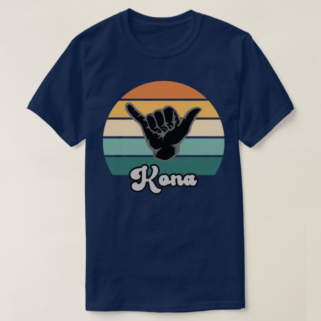 T-shirt Symbole rétro Shaka Aloha Hawaiian Hang Loose Hand (Design devant)
