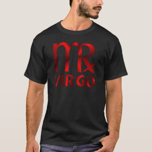 T-shirt Symbole rouge d'horoscope de Vierge