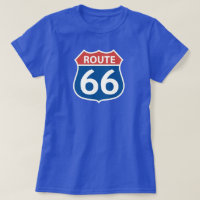 SYMBOLE ROUTE 66 ROUTE Bleu Rouge féminin 
