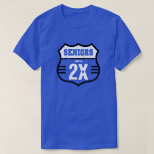 T-shirt Symbole routier pour personnes âgées en détresse