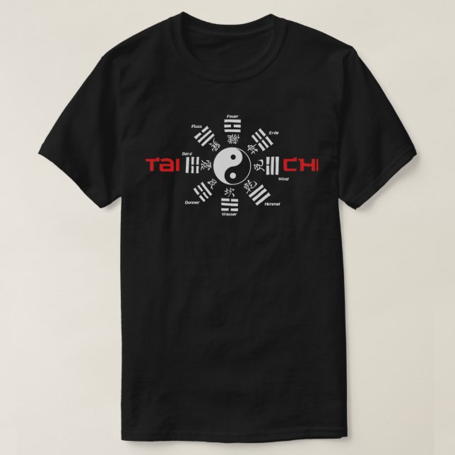 T-shirt Symbole Tai Chi Circle et Yin Yang (Design devant)