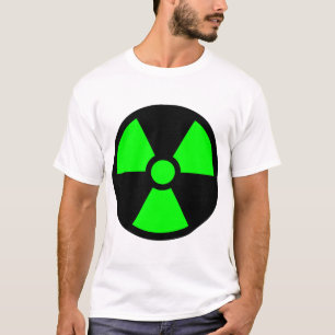 T-shirt Symbole Trefoil vert sur Arrière - plan noir