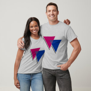 T-SHIRT SYMBOLE TRIANGLE BISEXUAL 3D